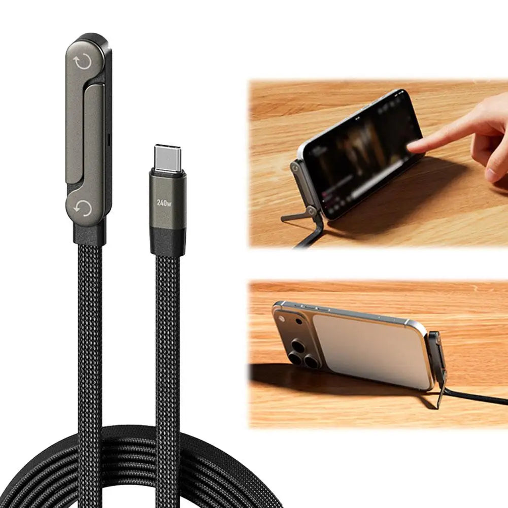 Verdellea 2-in-1 240w Fast Charging Foldable Cable (Type C to Type C)